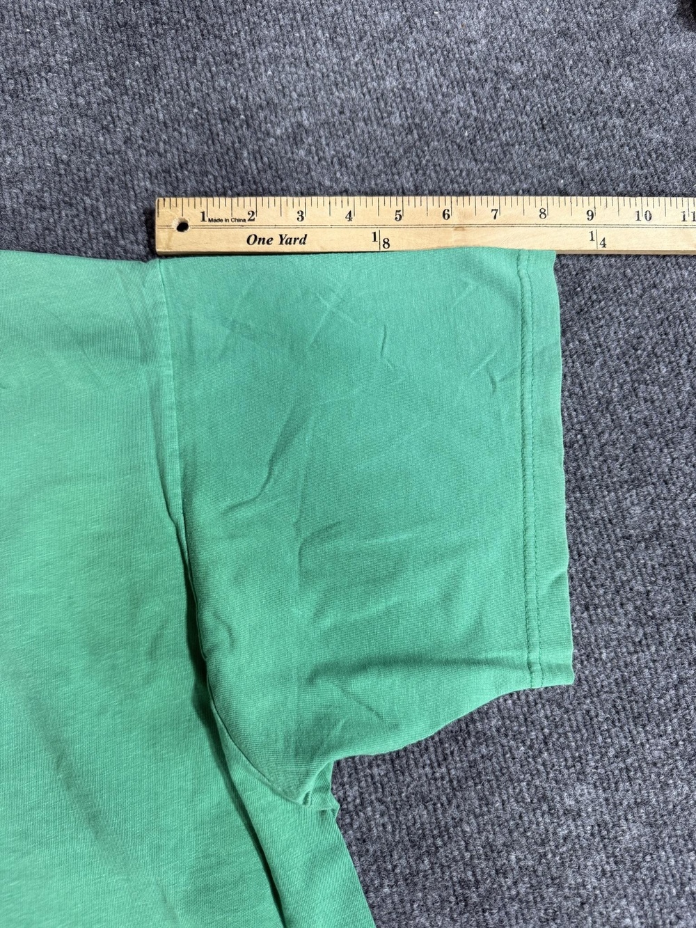 Vintage Champion Shirt Mens 2XL Green Solid Crewneck T-Shirt Tee USA Made Top - Picture 8 of 10